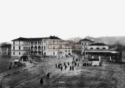 Piazzale Cremona a Brescia alla fine dell'Ottocento