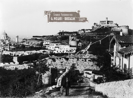 veduta del castello di Brescia nel 1903